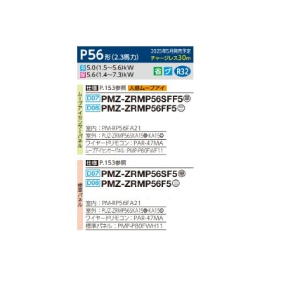 画像2: 三菱 PMZ-ZRMP56SFF5 業務用エアコン 1方向天井カセット スリムZR 標準シングル P56形 2.3馬力 単相 200V ワイヤード ♪∀