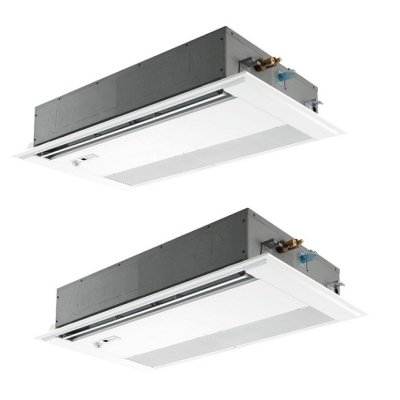 画像1: 三菱 PMZX-ERMP160FE5 業務用エアコン 1方向天井カセット スリムER 同時ツイン P160形 6馬力 三相 200V ワイヤード ♪∀