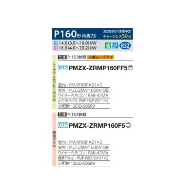 画像2: 三菱 PMZX-ZRMP160FF5 業務用エアコン 1方向天井カセット スリムZR 同時ツイン P160形 6馬力 三相 200V ワイヤード ♪∀