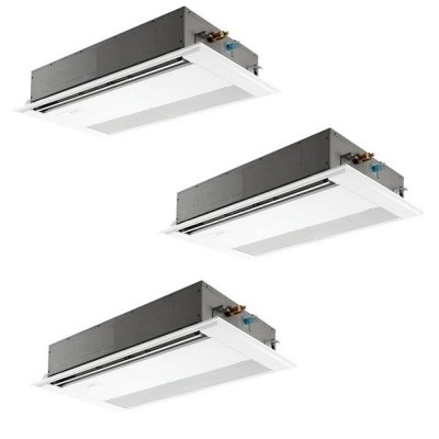 画像1: 三菱 PMZT-ERMP160F5 業務用エアコン 1方向天井カセット スリムER 同時トリプル P160形 6馬力 三相 200V ワイヤード ♪∀