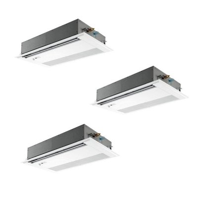 画像1: 三菱 PMZT-ERMP224FE5 業務用エアコン 1方向天井カセット スリムER 同時トリプル P224形 8馬力 三相 200V ワイヤード ♪∀