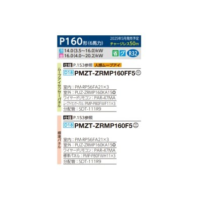 画像2: 三菱 PMZT-ZRMP160F5 業務用エアコン 1方向天井カセット スリムZR 同時トリプル P160形 6馬力 三相 200V ワイヤード ♪∀