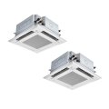 三菱 PLZX-ZRMP140HFG5 業務用エアコン 4方向天井カセット i-スクエアタイプ スリムZR 同時ツイン P140形 5馬力 三相 200V ワイヤード ♪∀