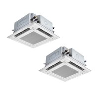 三菱 PLZX-ZRMP140HFG5 業務用エアコン 4方向天井カセット i-スクエアタイプ スリムZR 同時ツイン P140形 5馬力 三相 200V ワイヤード ♪∀