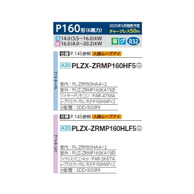画像2: 三菱 PLZX-ZRMP160HF5 業務用エアコン 4方向天井カセット i-スクエアタイプ スリムZR 同時ツイン P160形 6馬力 三相 200V ワイヤード ♪∀