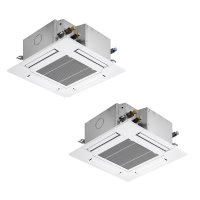三菱 PLZX-ZRMP80SG5 業務用エアコン 4方向天井カセット コンパクトタイプ スリムZR 同時ツイン P80形 3馬力 単相 200V ワイヤード ♪∀