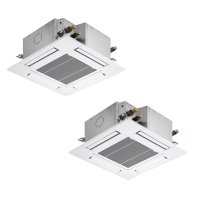 三菱 PLZX-ZRMP80SG5 業務用エアコン 4方向天井カセット コンパクトタイプ スリムZR 同時ツイン P80形 3馬力 単相 200V ワイヤード ♪∀
