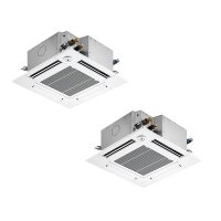 三菱 PLZX-ZRMP80SGF5 業務用エアコン 4方向天井カセット コンパクトタイプ スリムZR 同時ツイン P80形 3馬力 単相 200V ワイヤード ♪∀