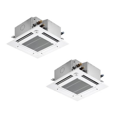画像1: 三菱 PLZX-ZRMP80SGF5 業務用エアコン 4方向天井カセット コンパクトタイプ スリムZR 同時ツイン P80形 3馬力 単相 200V ワイヤード ♪∀