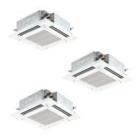 三菱 PLZT-ERMP160HE5 業務用エアコン 4方向天井カセット i-スクエアタイプ スリムER 同時トリプル P160形 6馬力 三相 200V ワイヤード ♪∀
