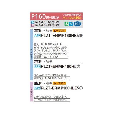 画像2: 三菱 PLZT-ERMP160HE5 業務用エアコン 4方向天井カセット i-スクエアタイプ スリムER 同時トリプル P160形 6馬力 三相 200V ワイヤード ♪∀
