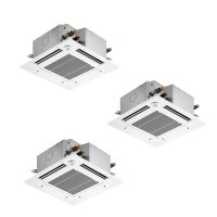三菱 PLZT-ZRMP160GF5 業務用エアコン 4方向天井カセット コンパクトタイプ スリムZR 同時トリプル P160形 6馬力 三相 200V ワイヤード ♪∀