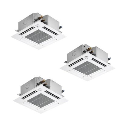 画像1: 三菱 PLZT-ZRMP160GF5 業務用エアコン 4方向天井カセット コンパクトタイプ スリムZR 同時トリプル P160形 6馬力 三相 200V ワイヤード ♪∀
