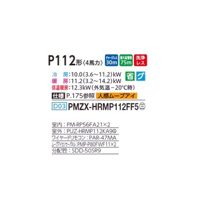 画像2: 三菱 PMZX-HRMP112FF5 業務用エアコン 1方向天井カセット ズバ暖スリム Hシリーズ 同時ツイン P112形 4馬力 三相 200V ワイヤード ♪