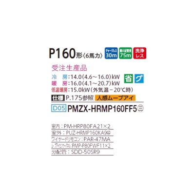 画像2: 三菱 PMZX-HRMP160FF5 業務用エアコン 1方向天井カセット ズバ暖スリム Hシリーズ 同時ツイン P160形 6馬力 三相 200V ワイヤード 受注生産品 §♪
