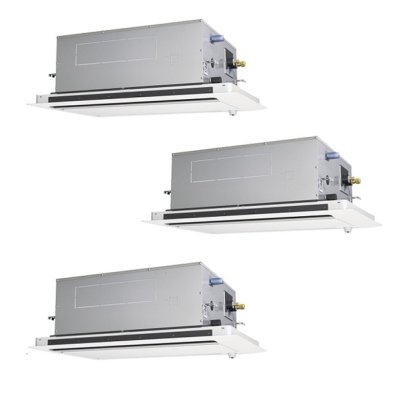 画像1: 三菱 PLZT-HRMP160LF5 業務用エアコン 2方向天井カセット ズバ暖スリム Hシリーズ 同時トリプル P160形 6馬力 三相 200V ワイヤード ♪
