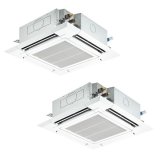 三菱 PLZX-DHRMP112H5 業務用エアコン 4方向天井カセット i-スクエアタイプ ズバ暖スリム DHシリーズ 同時ツイン P112形 4馬力 三相 200V ワイヤード ♪