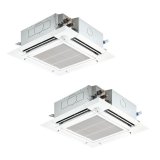 三菱 PLZX-DHRMP112HBF5 業務用エアコン 4方向天井カセット i-スクエアタイプ ズバ暖スリム DHシリーズ 同時ツイン P112形 4馬力 三相 200V ワイヤード ♪