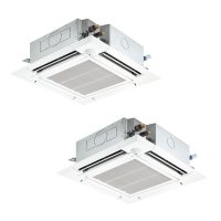 三菱 PLZX-DHRMP112HBF5 業務用エアコン 4方向天井カセット i-スクエアタイプ ズバ暖スリム DHシリーズ 同時ツイン P112形 4馬力 三相 200V ワイヤード ♪