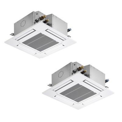画像1: 三菱 PLZX-DHRMP140G5 業務用エアコン 4方向天井カセット コンパクトタイプ ズバ暖スリム DHシリーズ 同時ツイン P140形 5馬力 三相 200V ワイヤード ♪