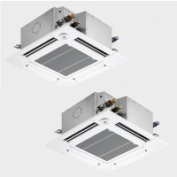 三菱 PLZX-DHRMP80GF5 業務用エアコン 4方向天井カセット コンパクトタイプ ズバ暖スリム DHシリーズ 同時ツイン P80形 3馬力 三相 200V ワイヤード ♪