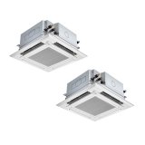 三菱 PLZX-HRMP140HFG5 業務用エアコン 4方向天井カセット i-スクエアタイプ ズバ暖スリム Hシリーズ 同時ツイン P140形 5馬力 三相 200V ワイヤード ♪