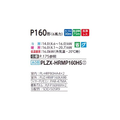 画像2: 三菱 PLZX-HRMP160H5 業務用エアコン 4方向天井カセット i-スクエアタイプ ズバ暖スリム Hシリーズ 同時ツイン P160形 6馬力 三相 200V ワイヤード ♪