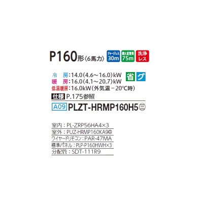 画像2: 三菱 PLZT-HRMP160H5 業務用エアコン 4方向天井カセット i-スクエアタイプ ズバ暖スリム Hシリーズ 同時トリプル P160形 6馬力 三相 200V ワイヤード ♪