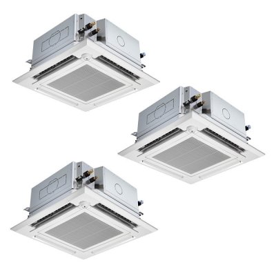 画像1: 三菱 PLZT-HRMP160HFG5 業務用エアコン 4方向天井カセット i-スクエアタイプ ズバ暖スリム Hシリーズ 同時トリプル P160形 6馬力 三相 200V ワイヤード ♪