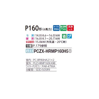 画像2: 三菱 PCZX-HRMP160H5 業務用エアコン 厨房用天吊 ズバ暖スリム Hシリーズ 同時ツイン P160形 6馬力 三相 200V ワイヤード ♪
