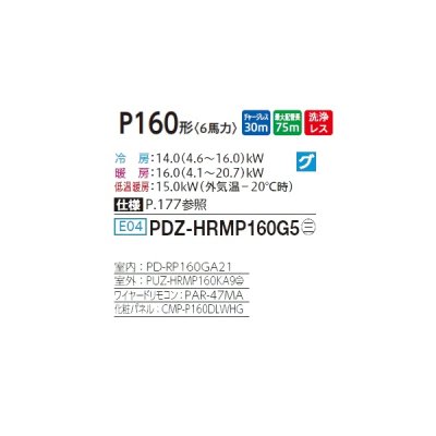 画像2: 三菱 PDZ-HRMP160G5 業務用エアコン 天井ビルトイン ズバ暖スリム Hシリーズ 標準シングル P160形 6馬力 三相 200V ワイヤード ♪