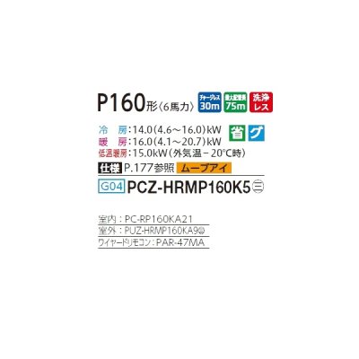 画像2: 三菱 PCZ-HRMP160K5 業務用エアコン 天吊 ズバ暖スリム Hシリーズ 標準シングル P160形 6馬力 三相 200V ワイヤード ♪