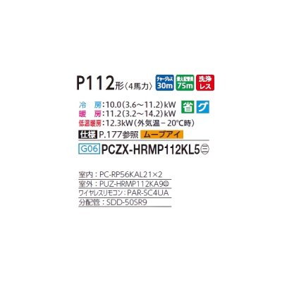 画像2: 三菱 PCZX-HRMP112KL5 業務用エアコン 天吊 ズバ暖スリム Hシリーズ 同時ツイン P112形 4馬力 三相 200V ワイヤレス ♪