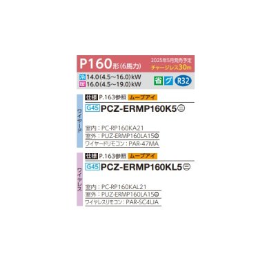 画像2: 三菱 PCZ-ERMP160KL5 業務用エアコン 天吊 スリムER 標準シングル P160形 6馬力 三相 200V ワイヤレス ♪∀