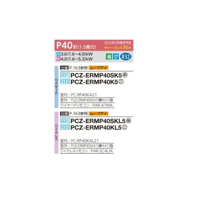 画像2: 三菱 PCZ-ERMP40SK5 業務用エアコン 天吊 スリムER 標準シングル P40形 1.5馬力 単相 200V ワイヤード ♪∀