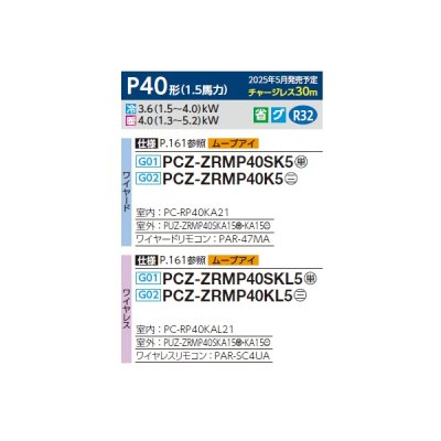 画像2: 三菱 PCZ-ZRMP40K5 業務用エアコン 天吊 スリムZR 標準シングル P40形 1.5馬力 三相 200V ワイヤード ♪∀