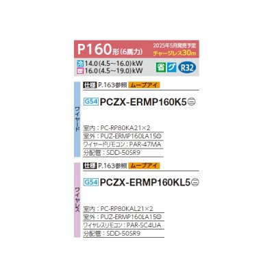 画像2: 三菱 PCZX-ERMP160K5 業務用エアコン 天吊 スリムER 同時ツイン P160形 6馬力 三相 200V ワイヤード ♪∀