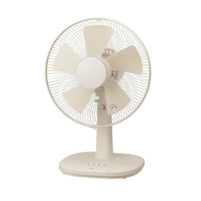 画像1: ユアサプライムス YUASA YT-3011F(LC) ミニリビングファン 扇風機 5枚羽根 コンパクト お座敷扇 押しボタン ベージュ ℃℃