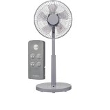 ユアサプライムス YUASA YK-D3403GFR(H) リビングファン 扇風機 5枚羽根 静音 省エネ DCモーター リモコン付き グレー ℃℃