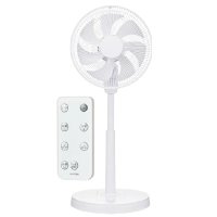 ユアサプライムス YUASA YKT-D3423GFR(W) リビングファン 扇風機 DCモーター 真上可能 リモコン付き 微風 省エネ 静音 ホワイト ℃℃
