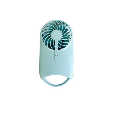 画像1: ユアサプライムス YUASA YM-502GE(LA) ハンディファン 充電式扇風機 リチウムイオン電池 USB Type-C対応 カラビナ 小型 手持ち扇風機 卓上 携帯扇風機 風量3段階 スタンド付きスリムファン ミント ℃℃