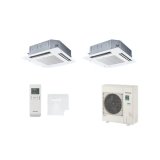 パナソニック [PA-P112U7HDNBX＋分岐管] 業務用エアコン 4方向天井カセット形 標準(ワイヤレス) 同時ツイン P112 形4.0馬力 三相200V ♪