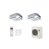 パナソニック [PA-P160U7HDNBX＋分岐管] 業務用エアコン 4方向天井カセット形 標準(ワイヤレス) 同時ツイン P160 形6.0馬力 三相200V ♪
