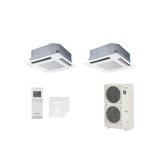 パナソニック [PA-P224U7HDNBX＋分岐管] 業務用エアコン 4方向天井カセット形 標準(ワイヤレス) 同時ツイン P224 形8.0馬力 三相200V ♪