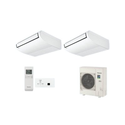 画像1: パナソニック [PA-P112T7HDNBX＋分岐管] 業務用エアコン 天井吊形 標準(ワイヤレス) 同時ツイン P112 形4.0馬力 三相200V ♪