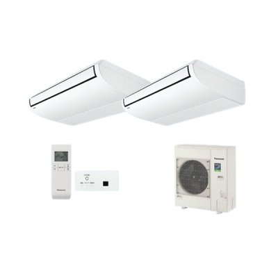 画像1: パナソニック [PA-P140T7HDNBX＋分岐管] 業務用エアコン 天井吊形 標準(ワイヤレス) 同時ツイン P140 形5.0馬力 三相200V ♪