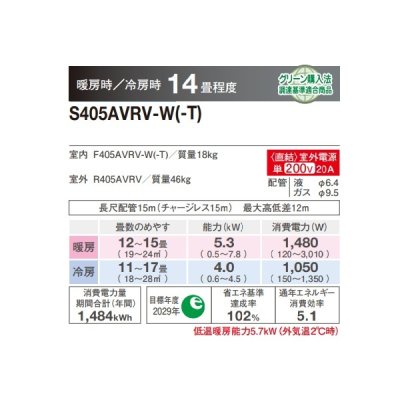 画像2: ダイキン S405AVRV-T ハウジングエアコン 床置形 VRシリーズ うるるとさらら 14畳程度 単相200V グレイッシュブラウン (S4ZVRV-Tの後継品) ♪