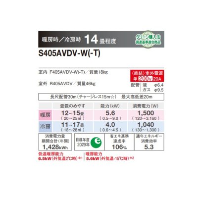 画像2: ダイキン S405AVDV-T ハウジングエアコン 床置形 VDシリーズ スゴ暖 14畳程度 単相200V グレイッシュブラウン ♪