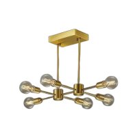 大光電機(DAIKO) DCH-42489YG シャンデリア 調光(調光器別売) キャンドル色 LED ランプ付 真鍮