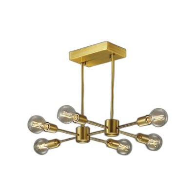 画像1: 大光電機(DAIKO) DCH-42489YG シャンデリア 調光(調光器別売) キャンドル色 LED ランプ付 真鍮